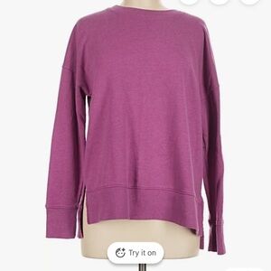 Time and Tru Magenta-Purple Pullover Sweatshirt